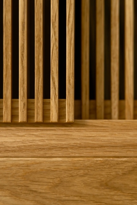 TONN 150 Szafka pod Gramofon i Płyty Winylowe Drewno Dębowe