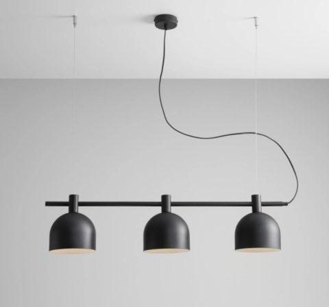 Beryl 3 Black lampa wisząca