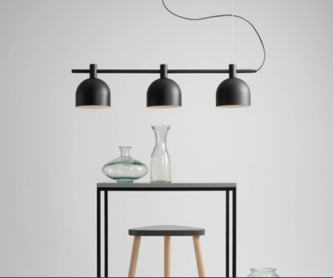 Beryl 3 Black lampa wisząca