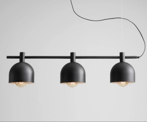 Beryl 3 Black lampa wisząca