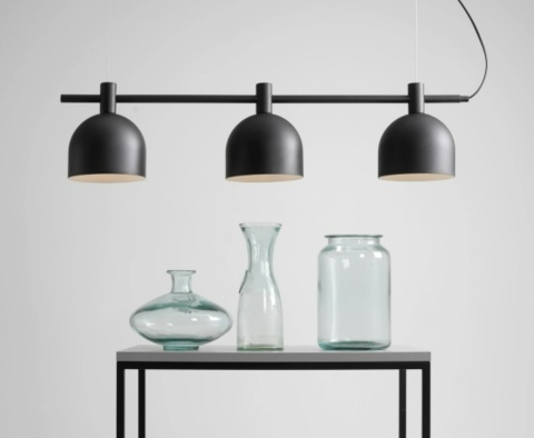 Beryl 3 Black lampa wisząca