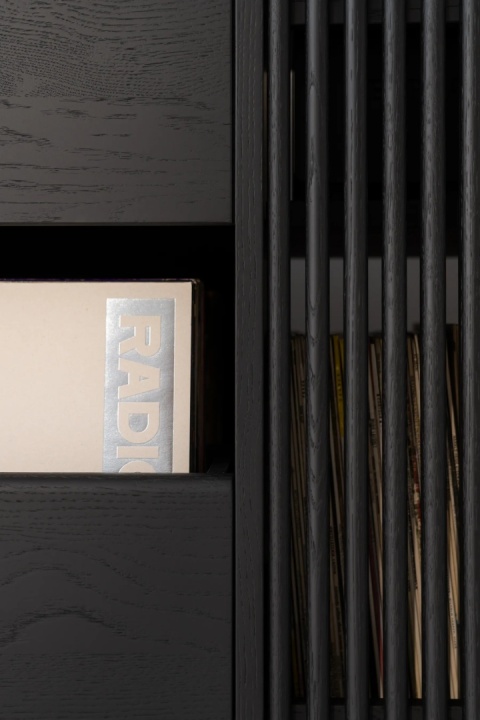 FUSE Szafka pod Gramofon Czarne Drewno Dębowe