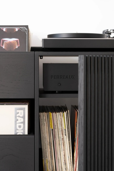 FUSE Szafka pod Gramofon Czarne Drewno Dębowe