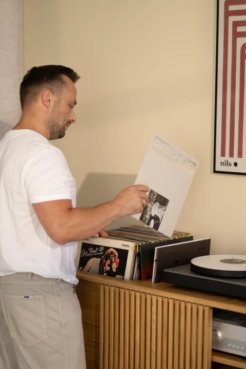 JAMM 111 Szafka pod Gramofon i Płyty Winylowe Drewno Dębowe