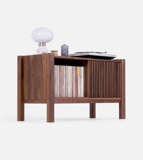 JAMM LOW 111 Szafka pod Gramofon i Płyty Winylowe Drewno Orzechowe
