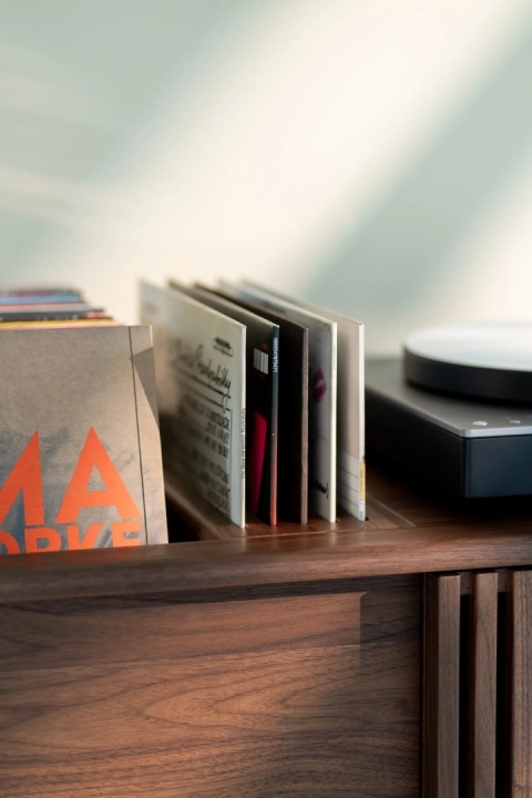 JAMM 111 Szafka pod Gramofon i Płyty Winylowe Drewno Orzechowe