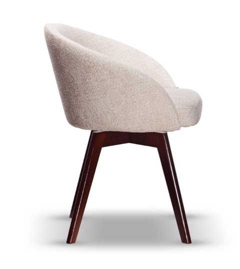 Krzesło FLOW obrotowe z drewna bukowego czarne