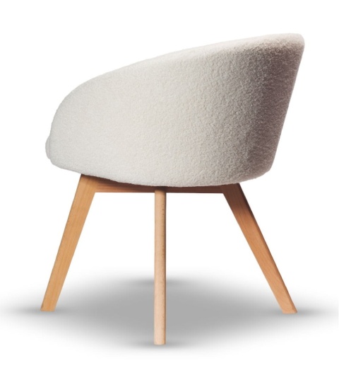 Krzesło FLOW obrotowe z drewna bukowego czarne