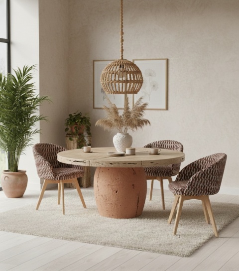 Krzesło FLOW obrotowe z drewna bukowego czarne