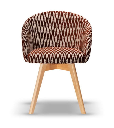 Krzesło FLOW obrotowe z drewna bukowego czarne