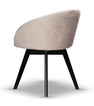 Krzesło FLOW obrotowe z drewna bukowego czarne