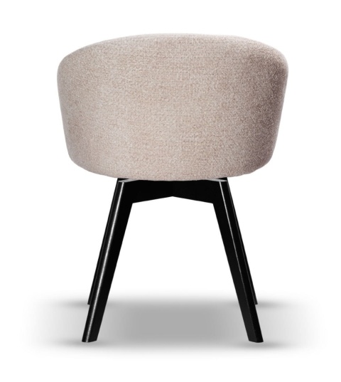 Krzesło FLOW obrotowe z drewna bukowego czarne