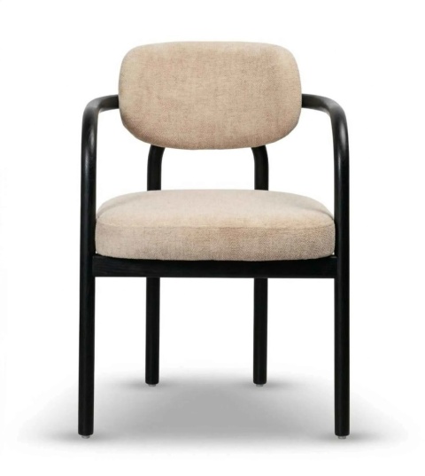 Krzesło TRISS z drewna jesionowego tapicerowane