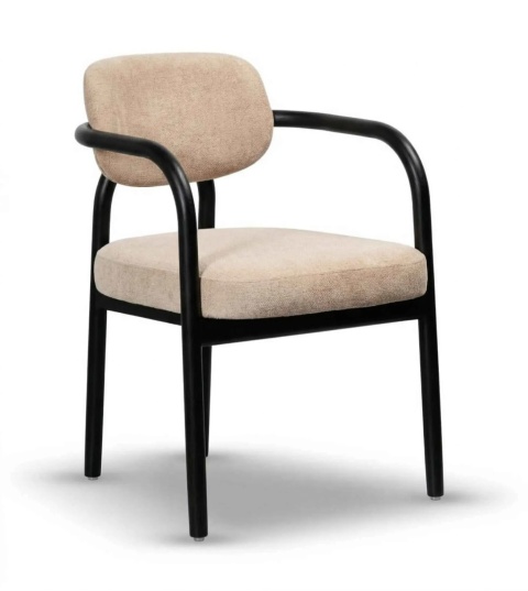 Krzesło TRISS z drewna jesionowego tapicerowane