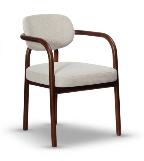 Krzesło TRISS z drewna jesionowego tapicerowane