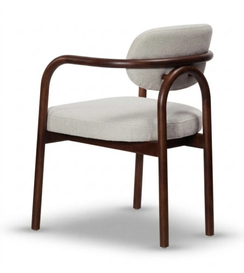 Krzesło TRISS z drewna jesionowego tapicerowane