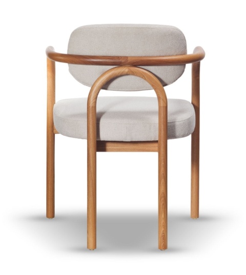 Krzesło TRISS z drewna jesionowego tapicerowane